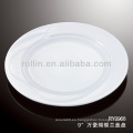 Placa de cubierta de plato de porcelana de 9 &quot;de alto blanco